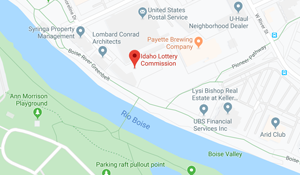 Screenshot of the Idaho Lottery Headquarters location